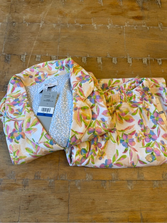 Karen Neuburger Other - Karen Neuburger Floral Cotton Pajama Set in Pink, Green & Yellow